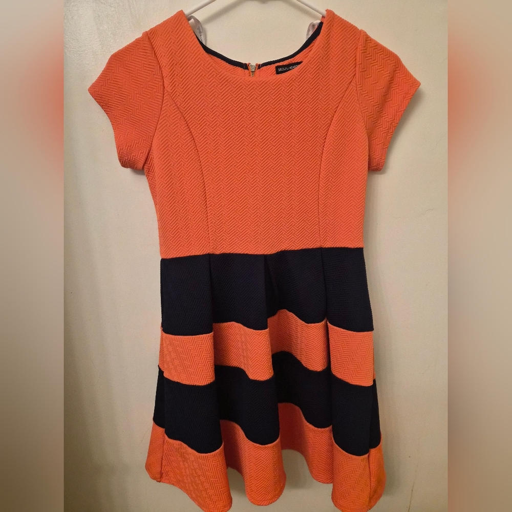 Orange and Black Kids Dress